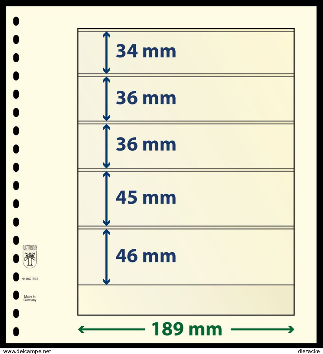 Lindner T - Blanko Blätter 802508P (10er Packung) Neu ( - Blank Pages