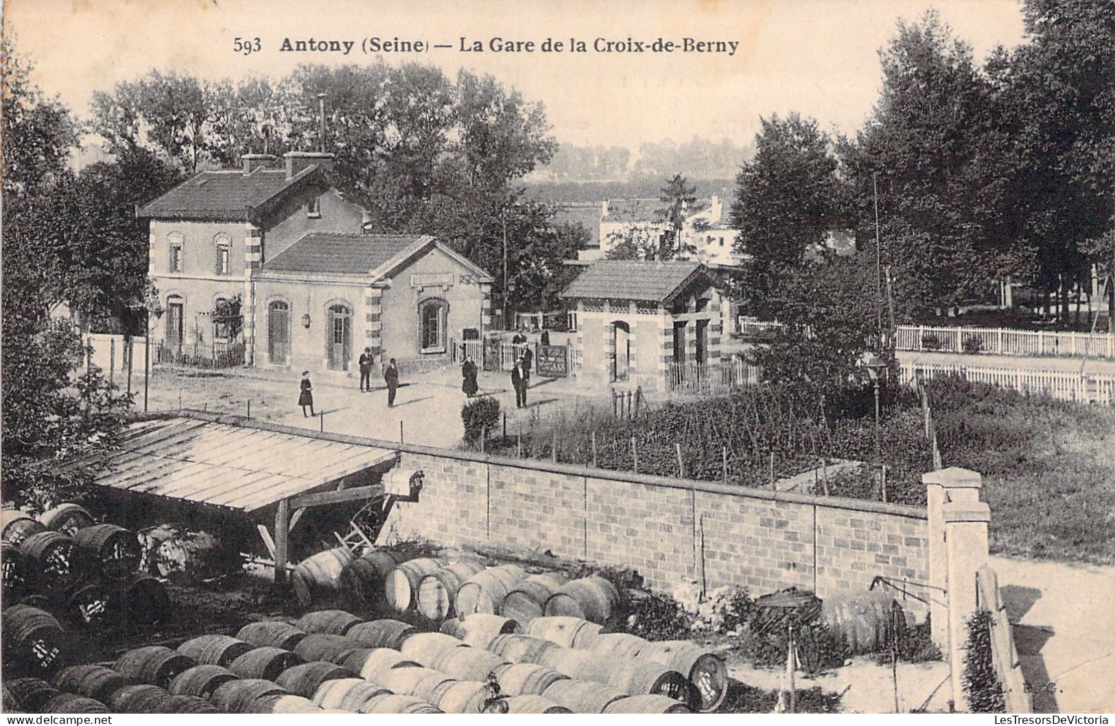 FRANCE - Antony - La Gare De La Croix De Berny - Tonneau - Animé - Carte Postale Ancienne - Antony