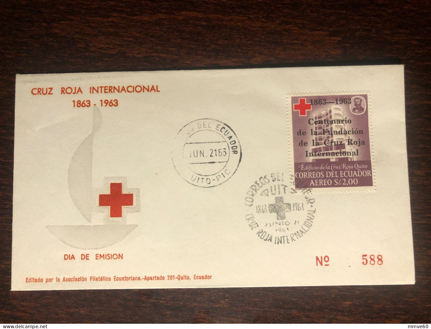 ECUADOR FDC COVER 1963 YEAR RED CROSS DUNANT HEALTH MEDICINE STAMPS - Ecuador