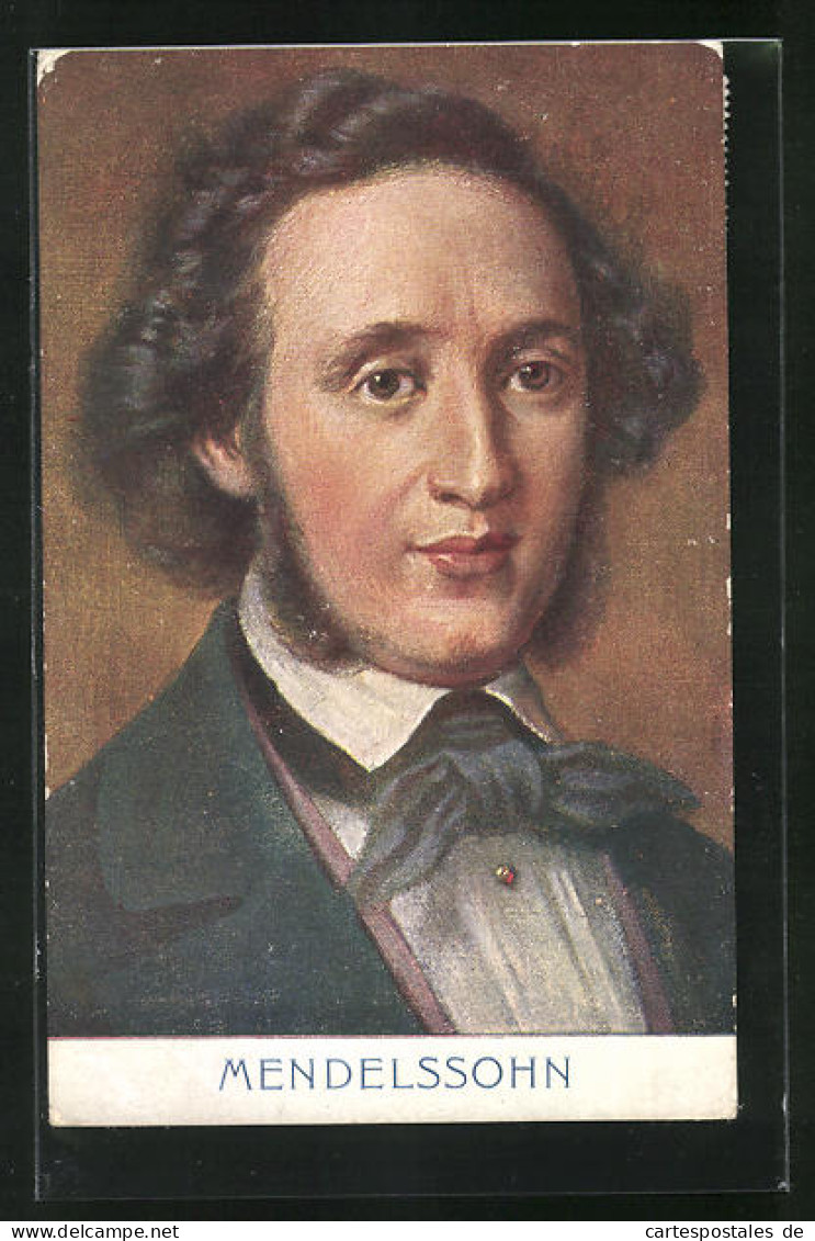AK Portrait Mendelssohn Mit Bart U. Fliege  - Entertainers