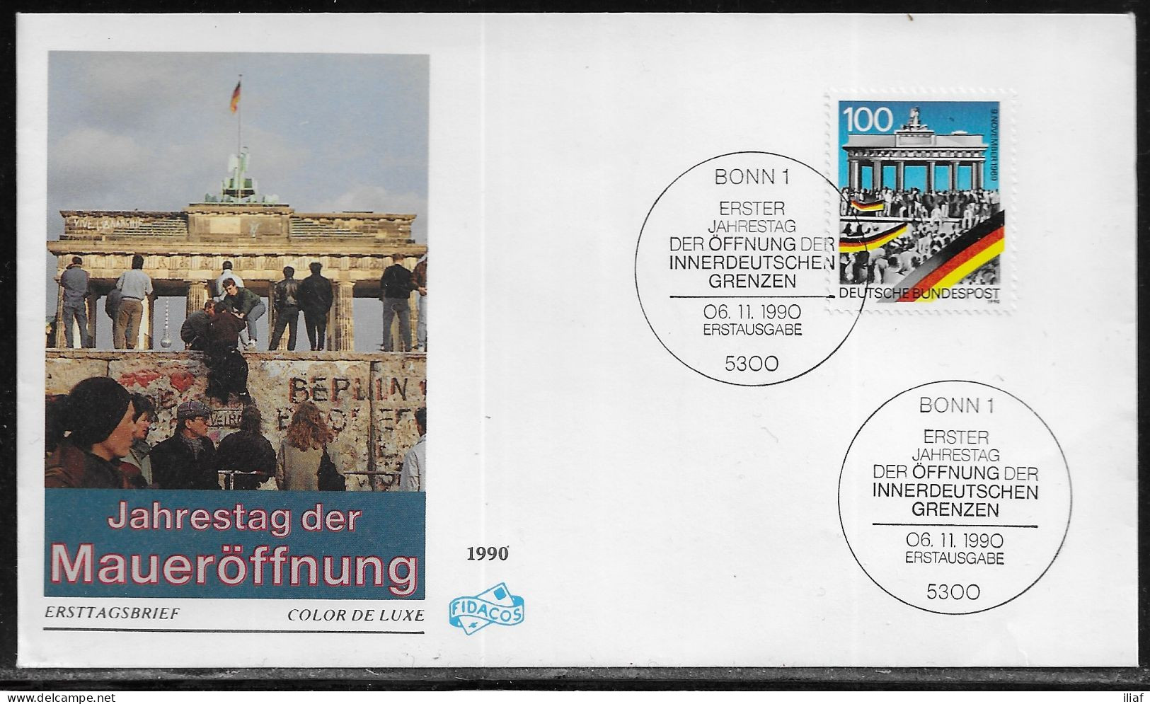 Germany. FDC Mi. 1482I.  First Anniversary Of Opening Of Berlin Wall.  FDC Cancellation On Cachet Special Envelopee - 1981-1990