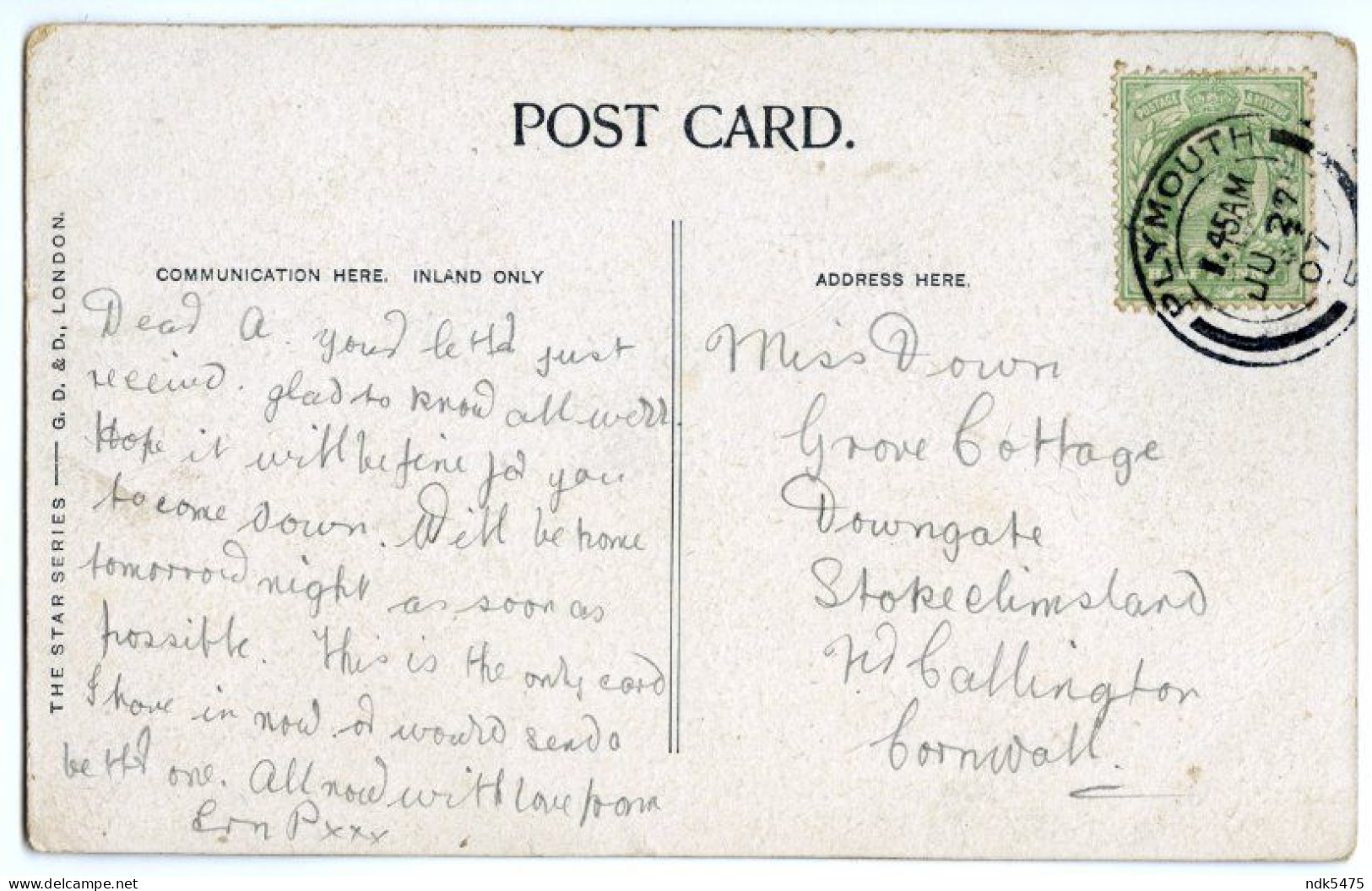 LONDON : FINSBURY PARK ...WATCHING THE BOATING / CALLINGTON, STOKE CLIMSLAND, DOWNGATE, GROVE COTTAGE (DOWN) - Londres – Suburbios