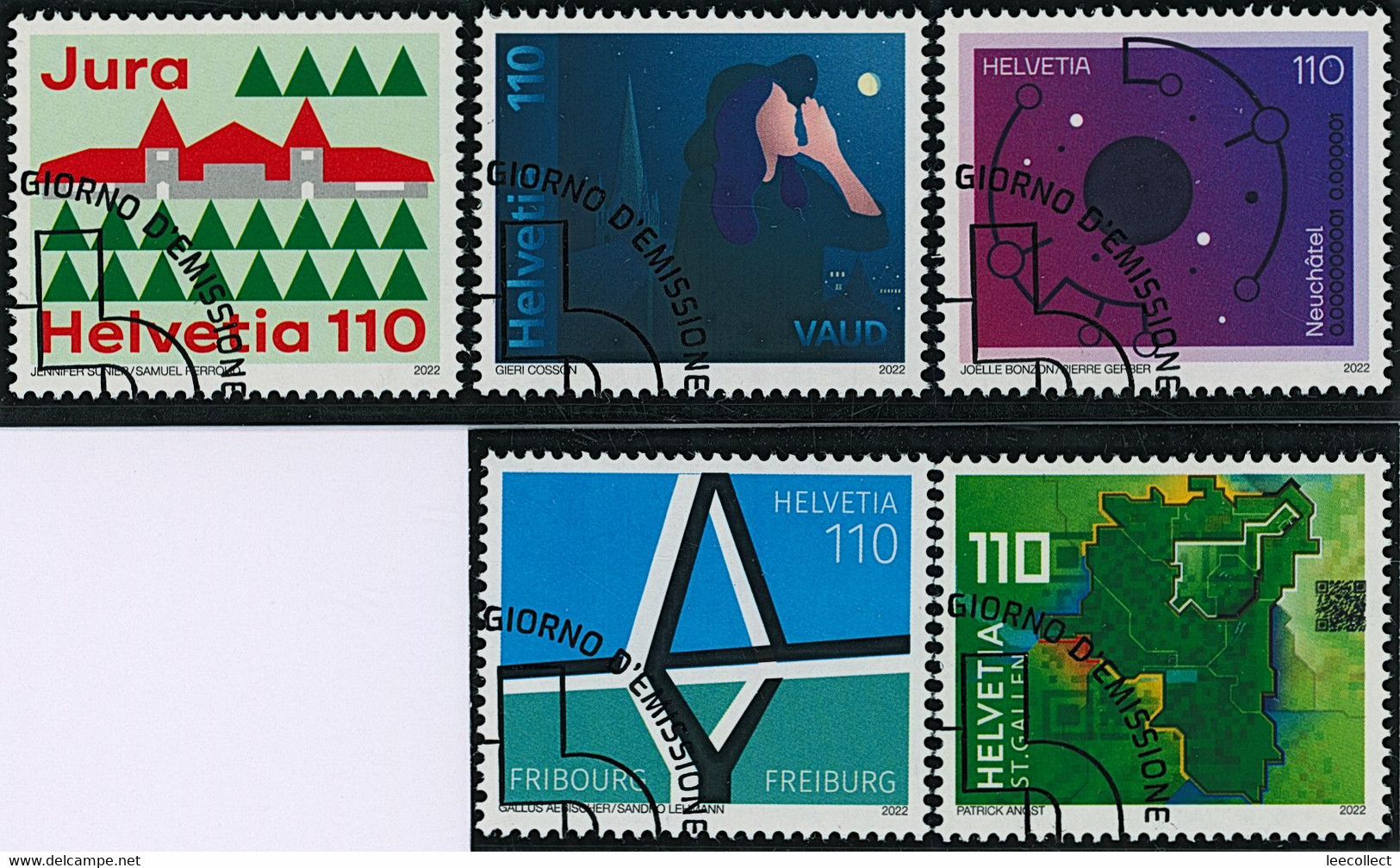 Suisse - 2022 - Kanton - Schweiz - Ersttag Stempel ET - Oblitérés