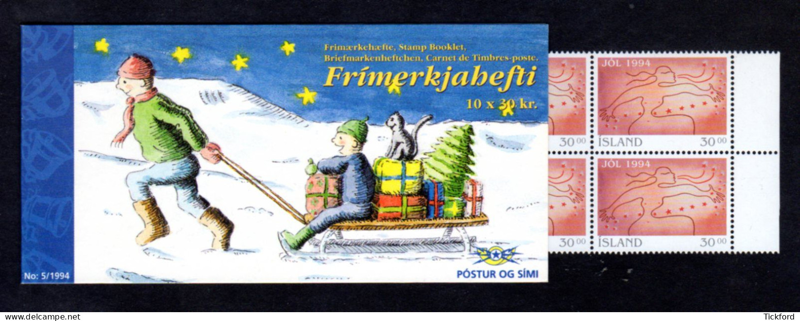 ISLANDE 1994 - Carnet Yvert C768 - Facit H23 - Booklet - NEUF** MNH - Noël - Postzegelboekjes