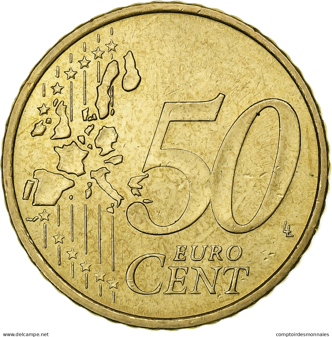 Portugal, 50 Euro Cent, 2002, Lisbonne, SUP, Laiton, KM:745 - Portugal