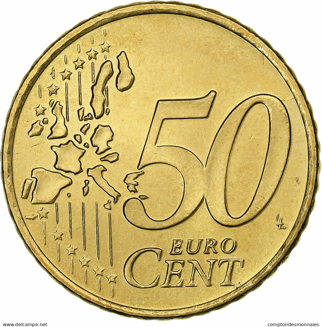 Grèce, 50 Euro Cent, 2002, Athènes, SUP, Laiton, KM:186 - Griechenland