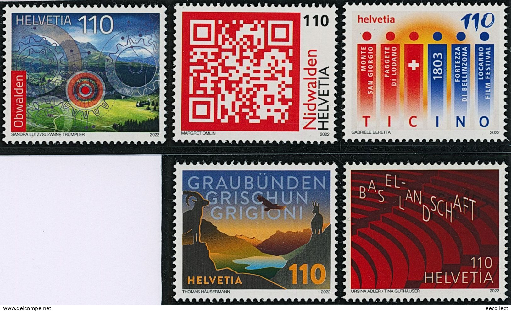 Suisse - 2022 - Kanton - Schweiz - Postfrisch ** - Unused Stamps