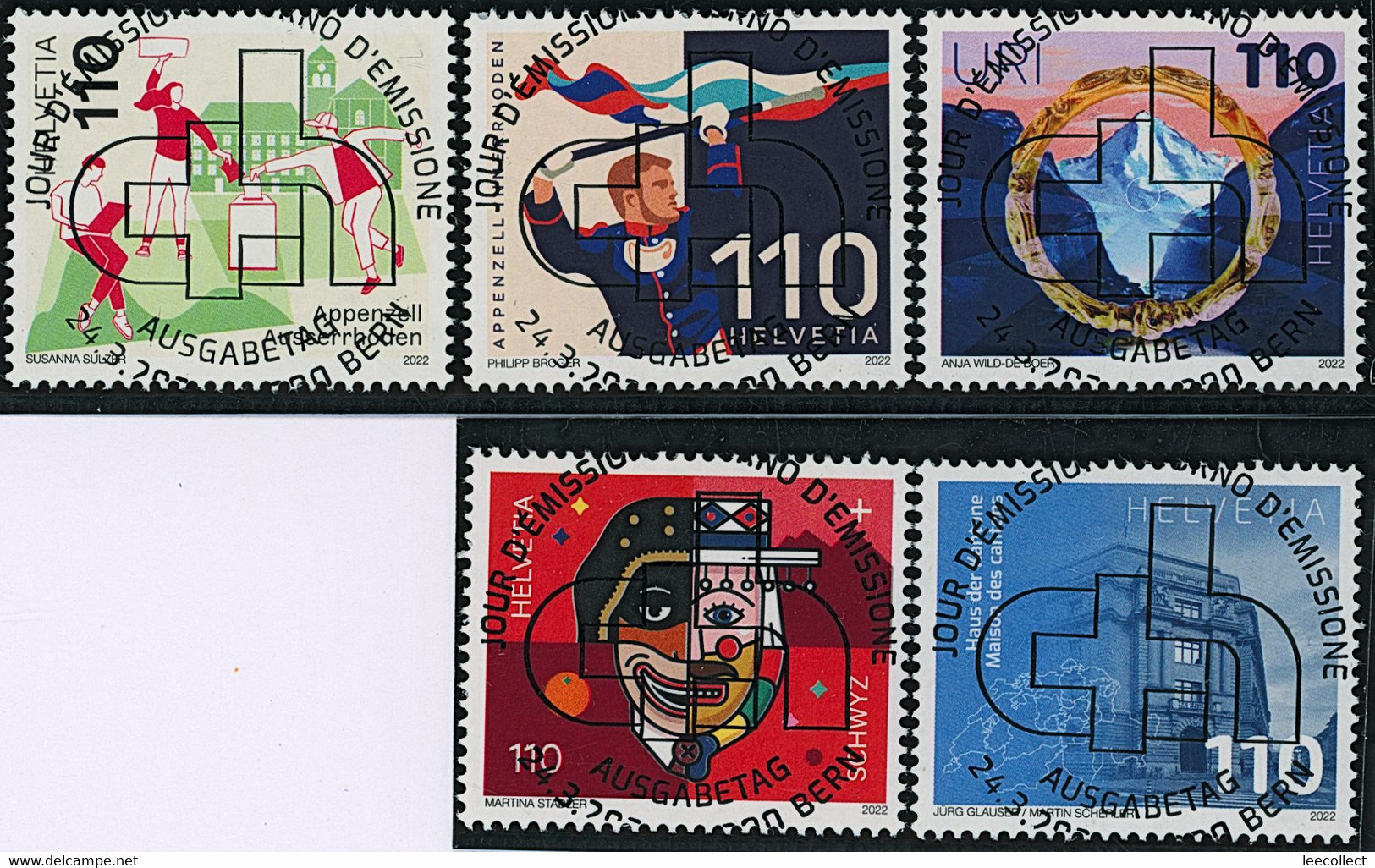 Suisse - 2022 - Kanton - Schweiz - Ersttag Voll Stempel ET - Oblitérés