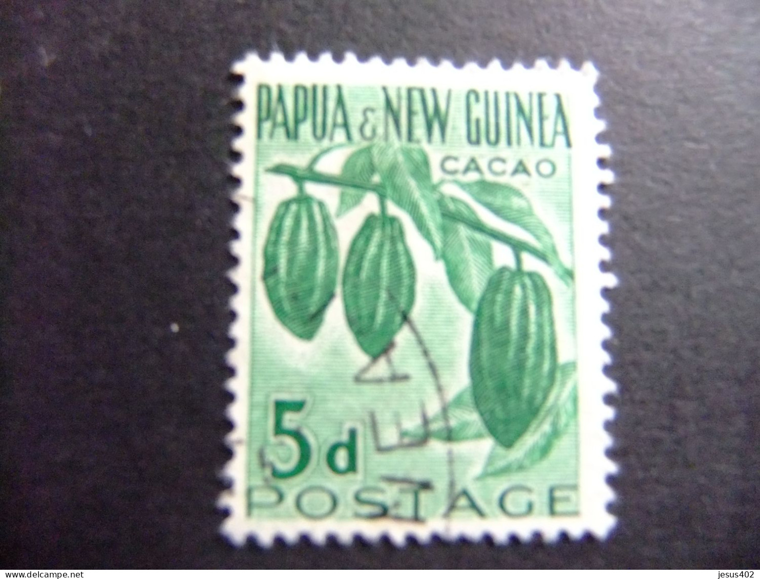 52 PAPUA NEW GUINEA / PAPOUASIE / NUEVA GUINEA / 1958 - 64 PLANTA De CACAO YVERT 22 FU - Papoea-Nieuw-Guinea