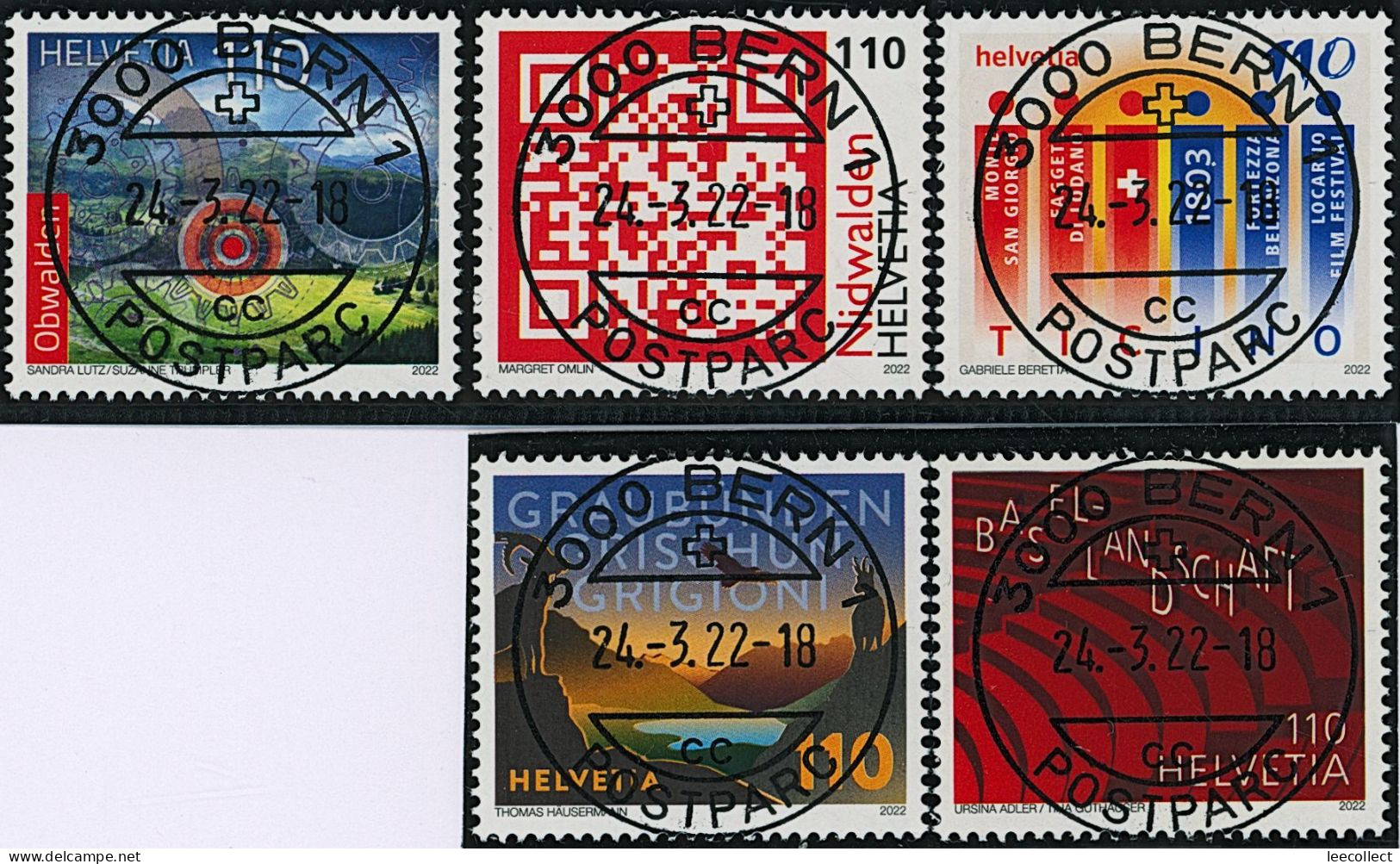 Suisse - 2022 - Kanton - Schweiz - Ersttag Voll Stempel ET - Used Stamps