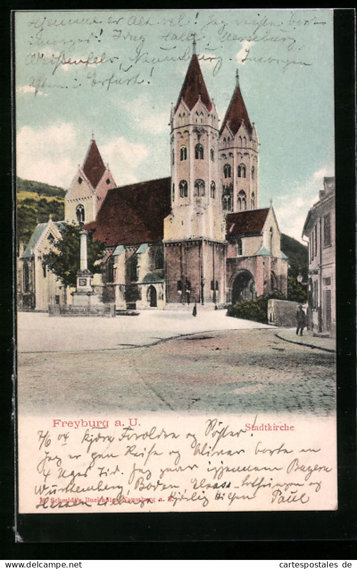AK Freyburg, Partie An Der Stadtkirche  - Freyburg A. D. Unstrut