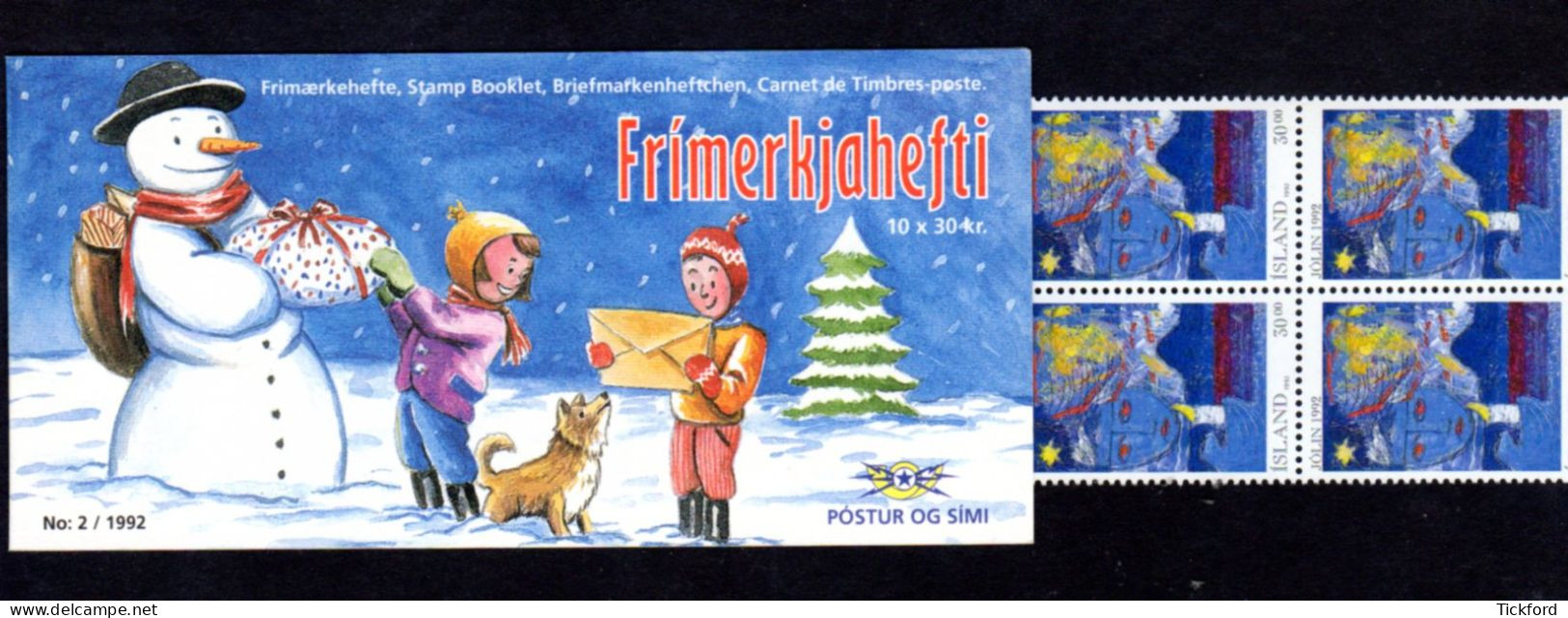 ISLANDE 1992 - Carnet Yvert C727 - Facit H15 - Booklet - NEUF** MNH - Noël - Booklets