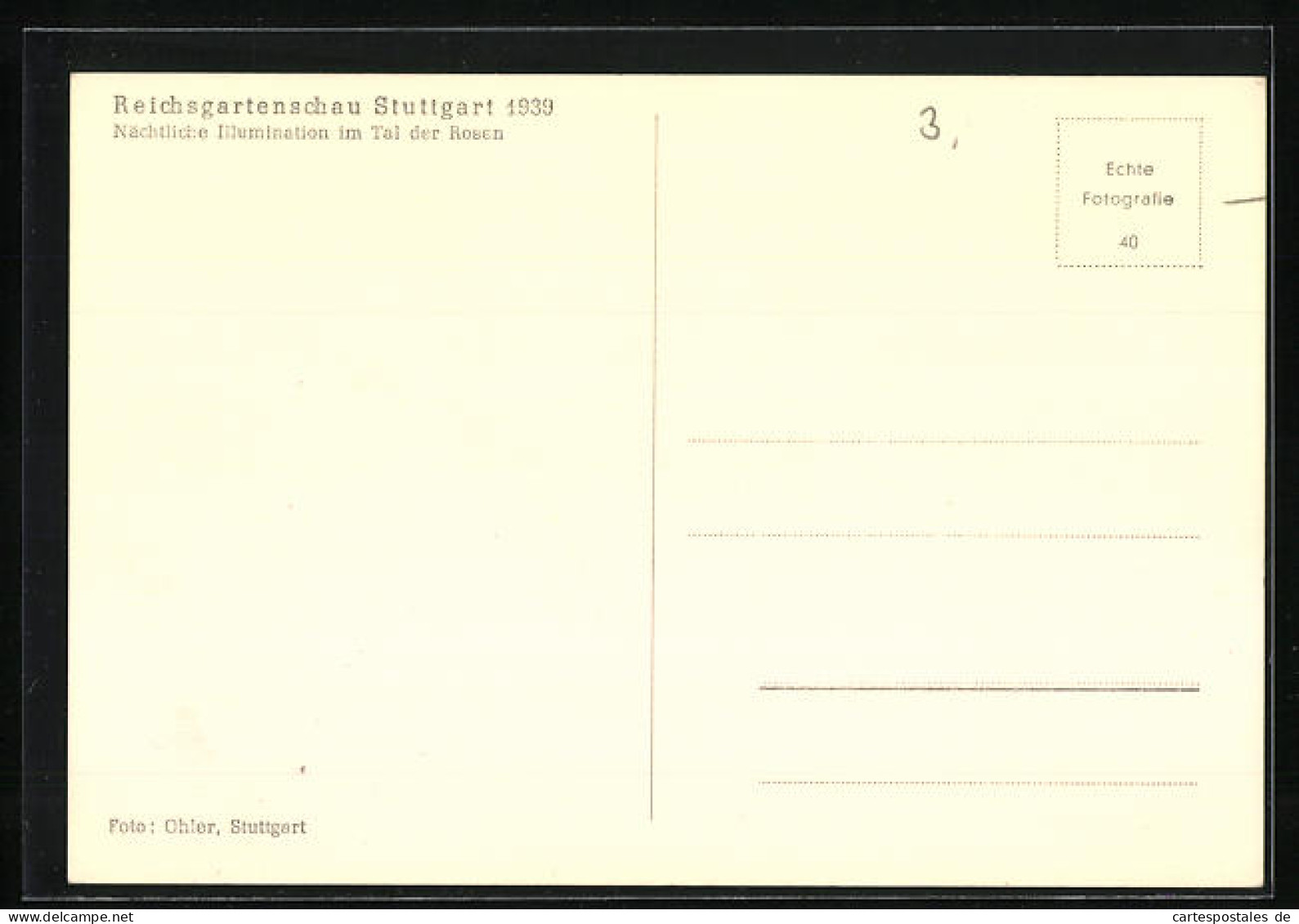 AK Stuttgart, Reichsgartenschau 1939, Nächtliche Illumination Im Tal Der Rosen  - Esposizioni