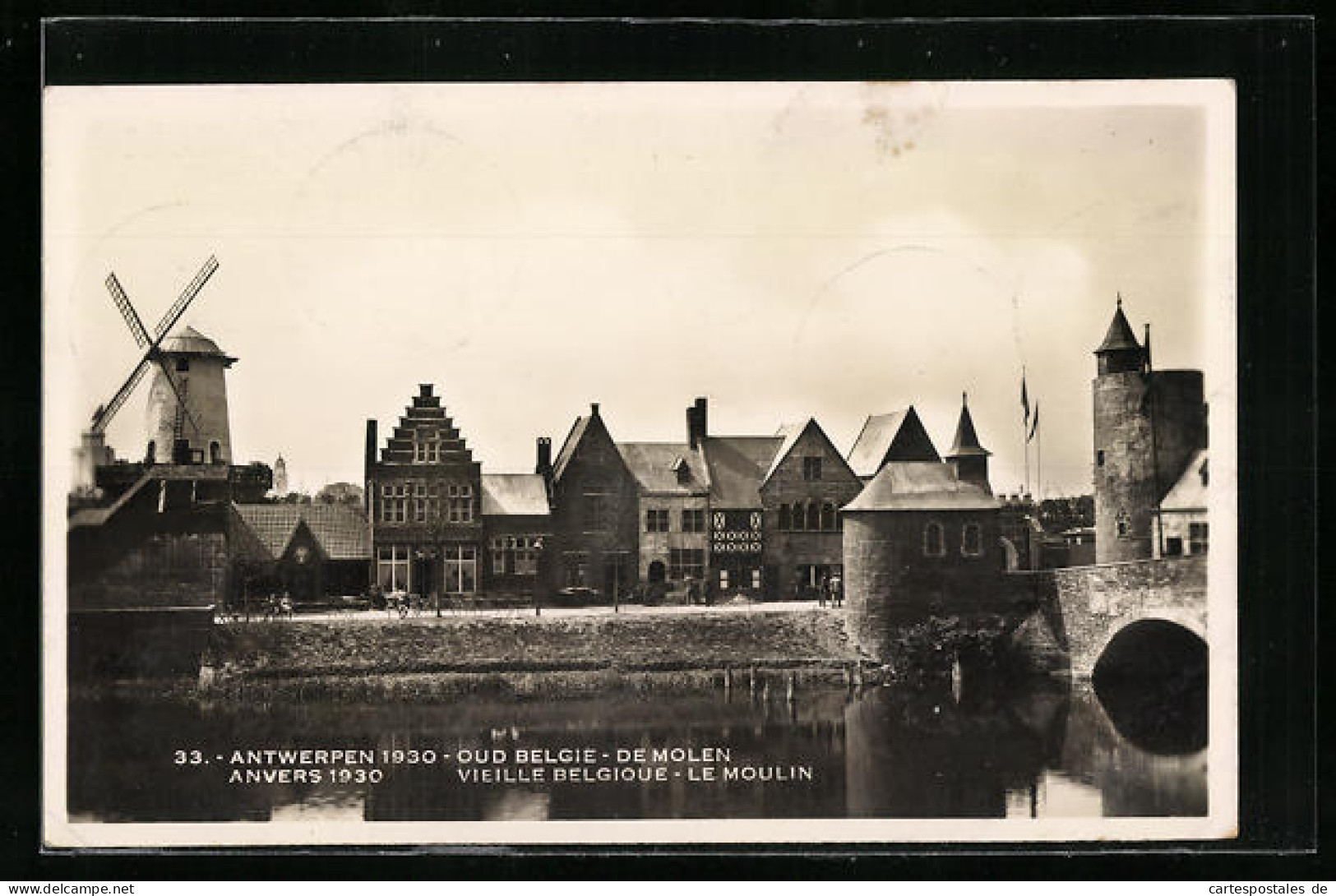 AK Anvers, Wereldtentoonstelling 1930, Vieille Belgique, Le Moulin  - Tentoonstellingen
