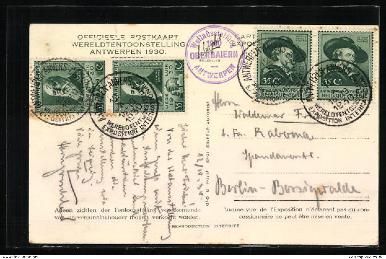 AK Anvers, Wereldtentoonstelling 1930, Vieille Belgique, Le Moulin  - Ausstellungen