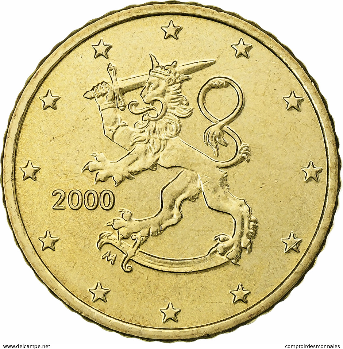 Finlande, 50 Euro Cent, 2000, Vantaa, SUP, Laiton, KM:103 - Finlande