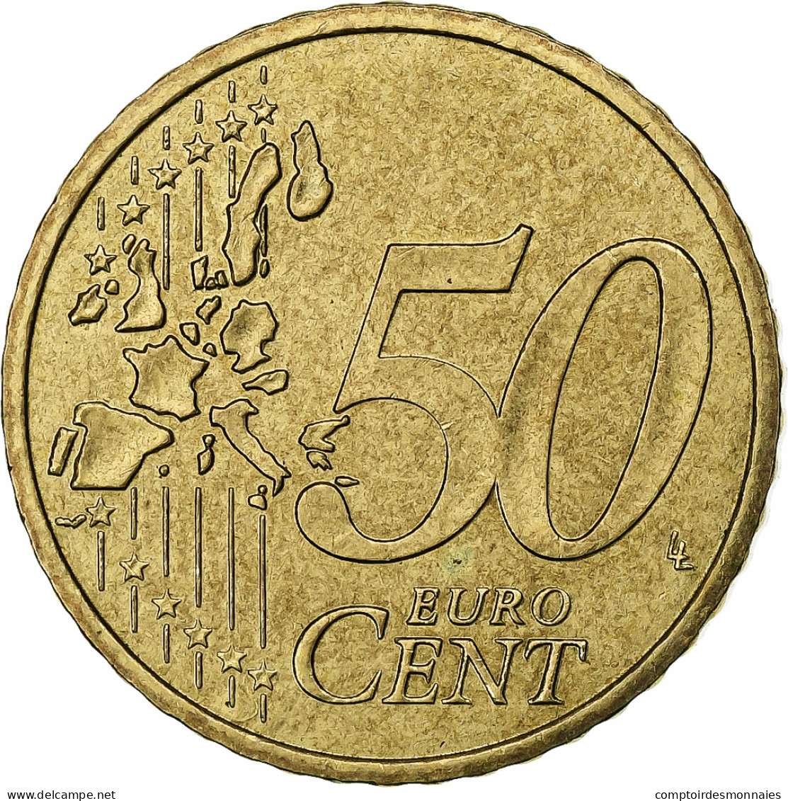 France, 50 Euro Cent, 2001, Paris, SPL+, Laiton, KM:1287 - France
