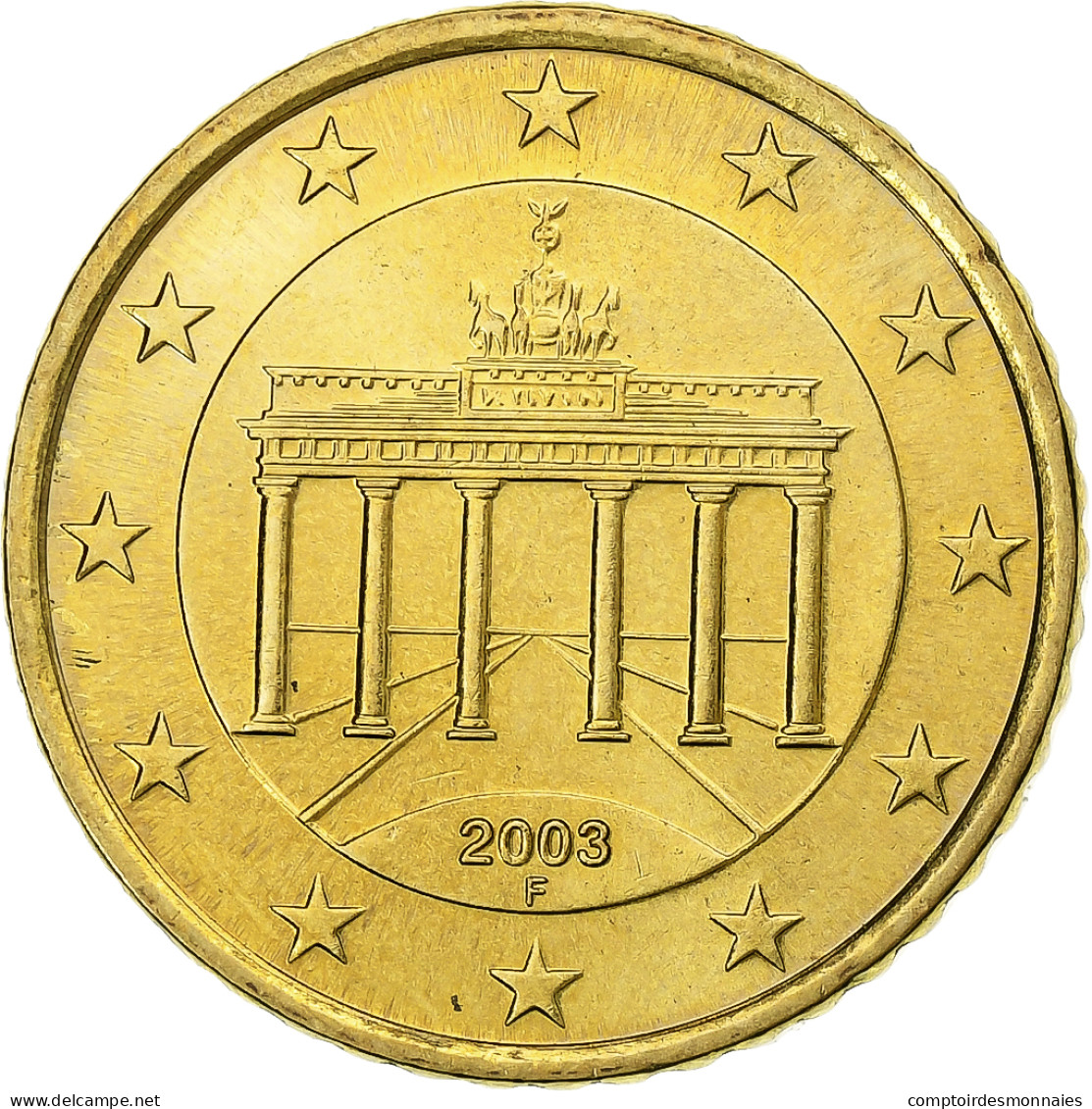 République Fédérale Allemande, 50 Euro Cent, 2003, Stuttgart, SPL, Laiton - Germania