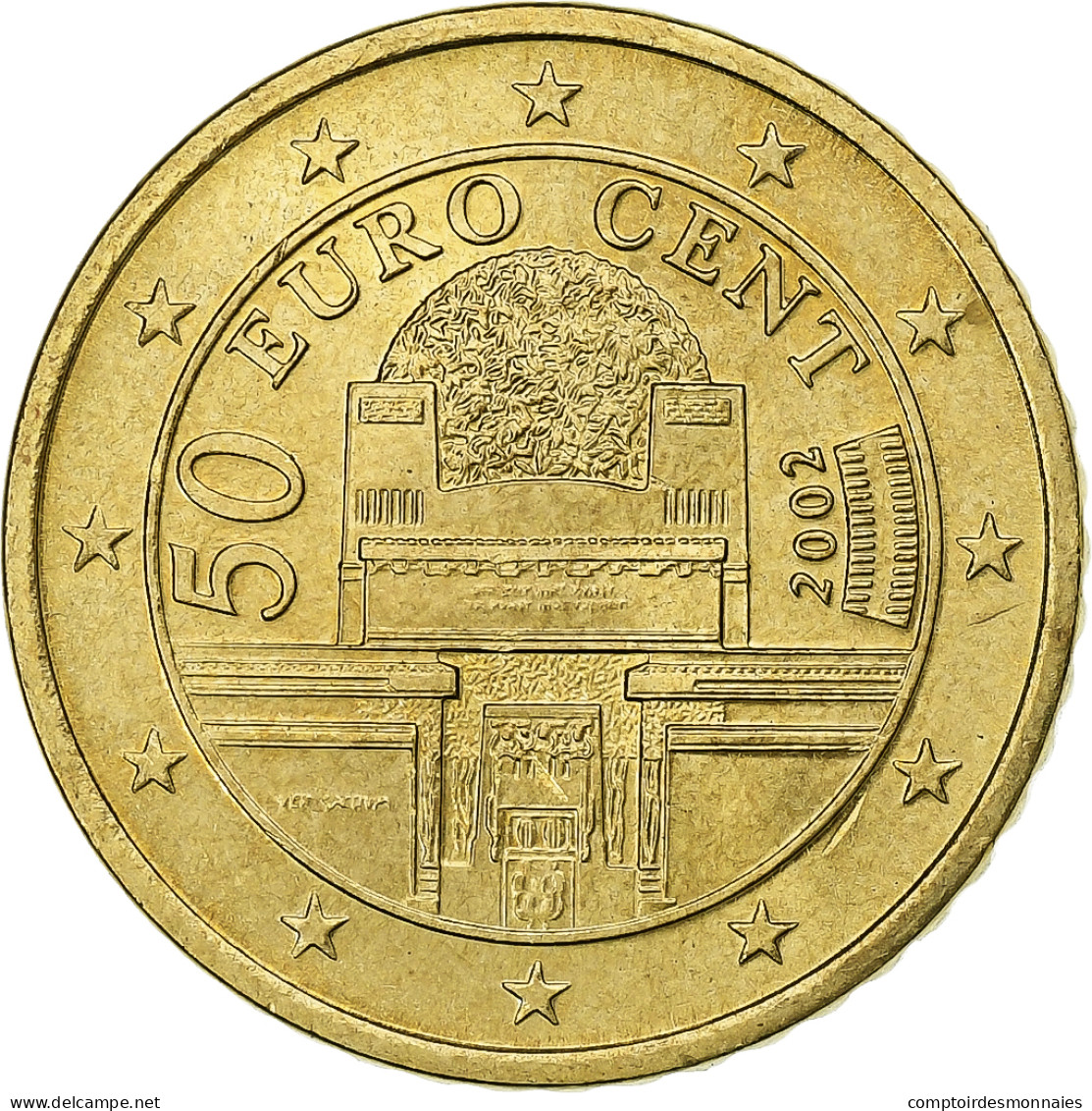 Autriche, 50 Euro Cent, 2002, Vienna, SPL, Laiton, KM:3087 - Autriche