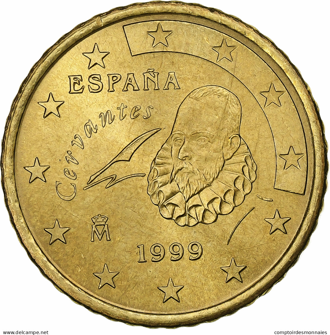 Espagne, Juan Carlos I, 50 Euro Cent, 1999, Madrid, SUP, Laiton, KM:1045 - Espagne