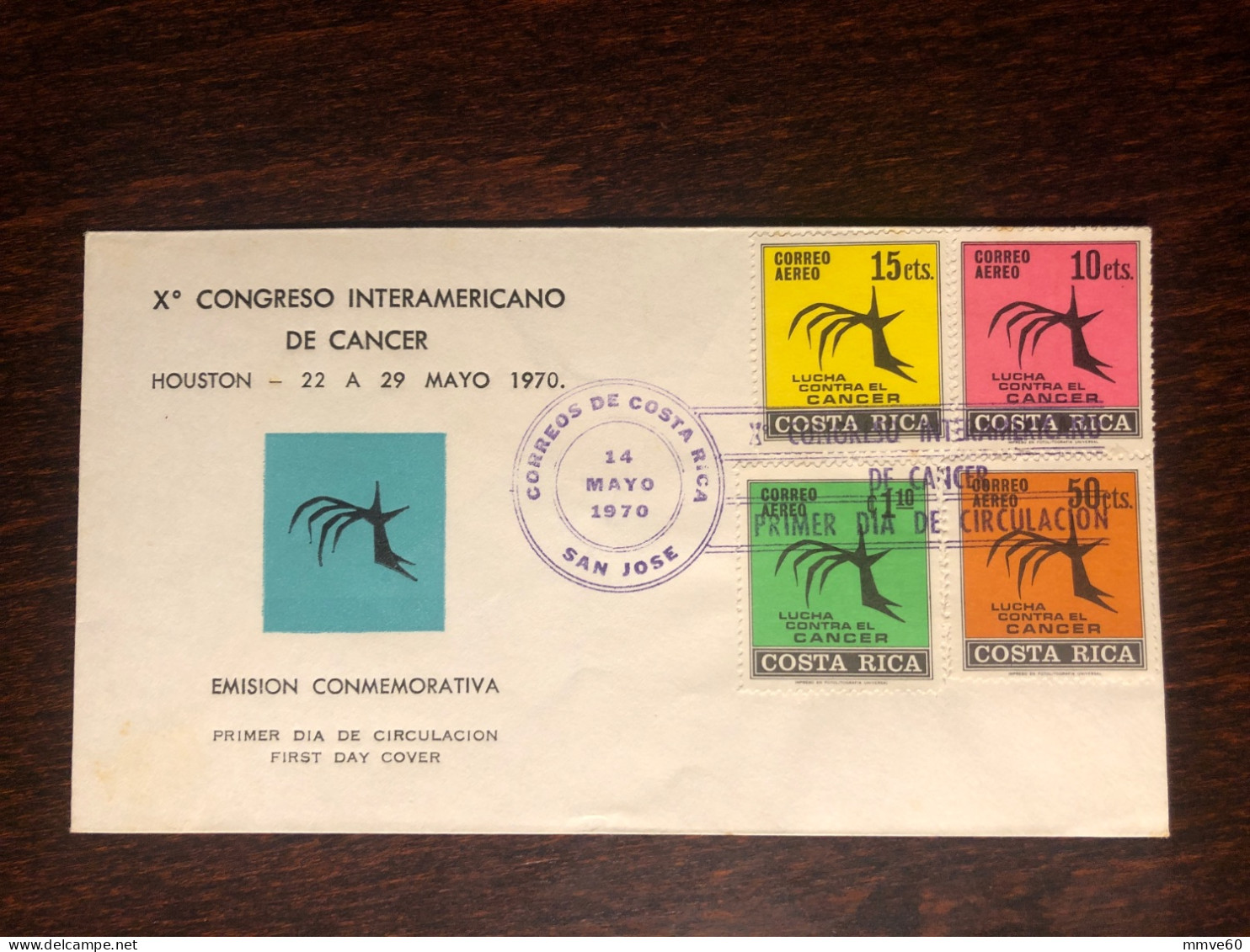 COSTA RICA  FDC COVER 1970 YEAR CANCER ONCOLOGY HEALTH MEDICINE STAMPS - Costa Rica