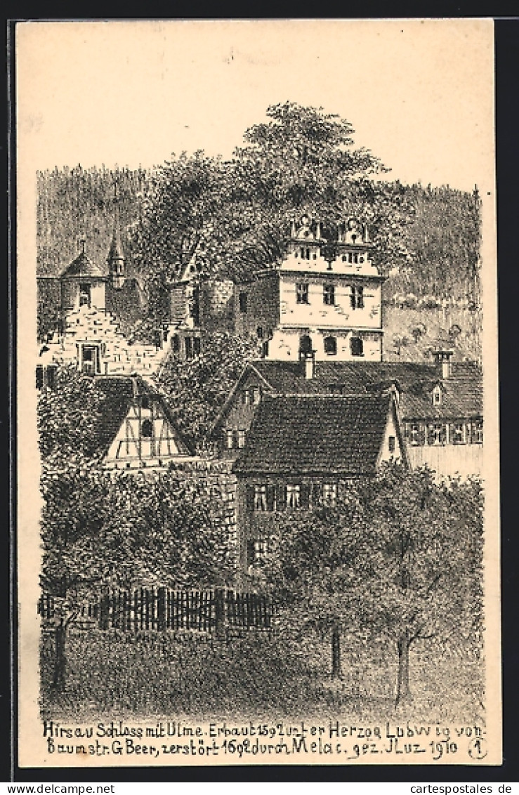 AK Hirsau, Schloss Mit Ulme  - Ulm
