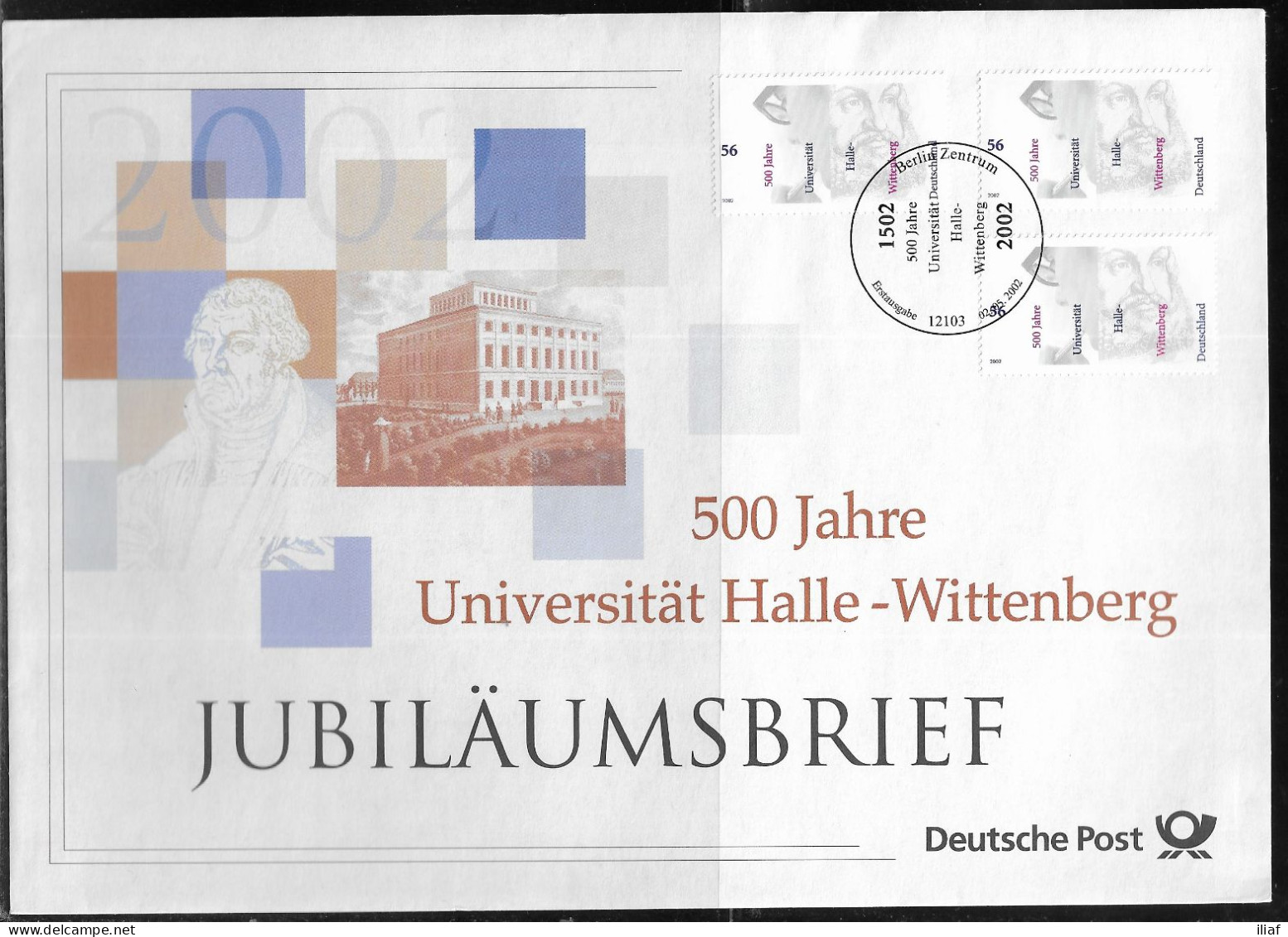Germany. FDC Mi. 2254. 500th Anniversary Of Martin Luther University. FDC Cancellation On Big Cachet Envelope - 2001-2010