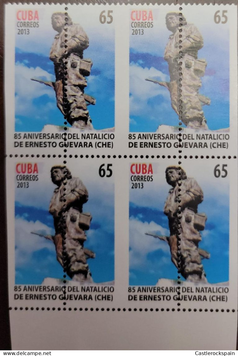 O) 2013 CUBA ERROR PERFORATION, 85 BIRTHDAY OF ERNESTO CHE GUEVARA, REVOLUTIONARY, BLOCK MNH - Other & Unclassified