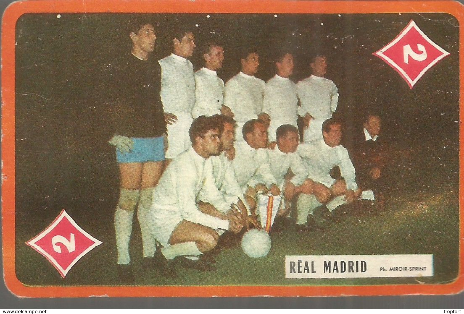 CARTE A JOUER  ( FOOTBALL )  REAL DE MADRID ESPAGNE   Sport Foot Star - Trading Cards