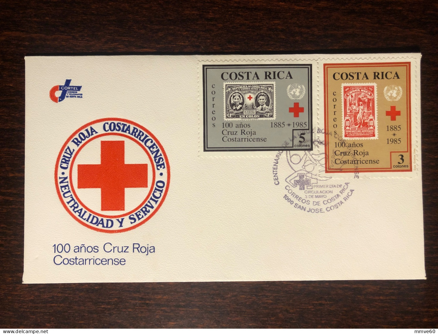 COSTA RICA  FDC COVER 1985 YEAR RED CROSS HEALTH MEDICINE STAMPS - Costa Rica