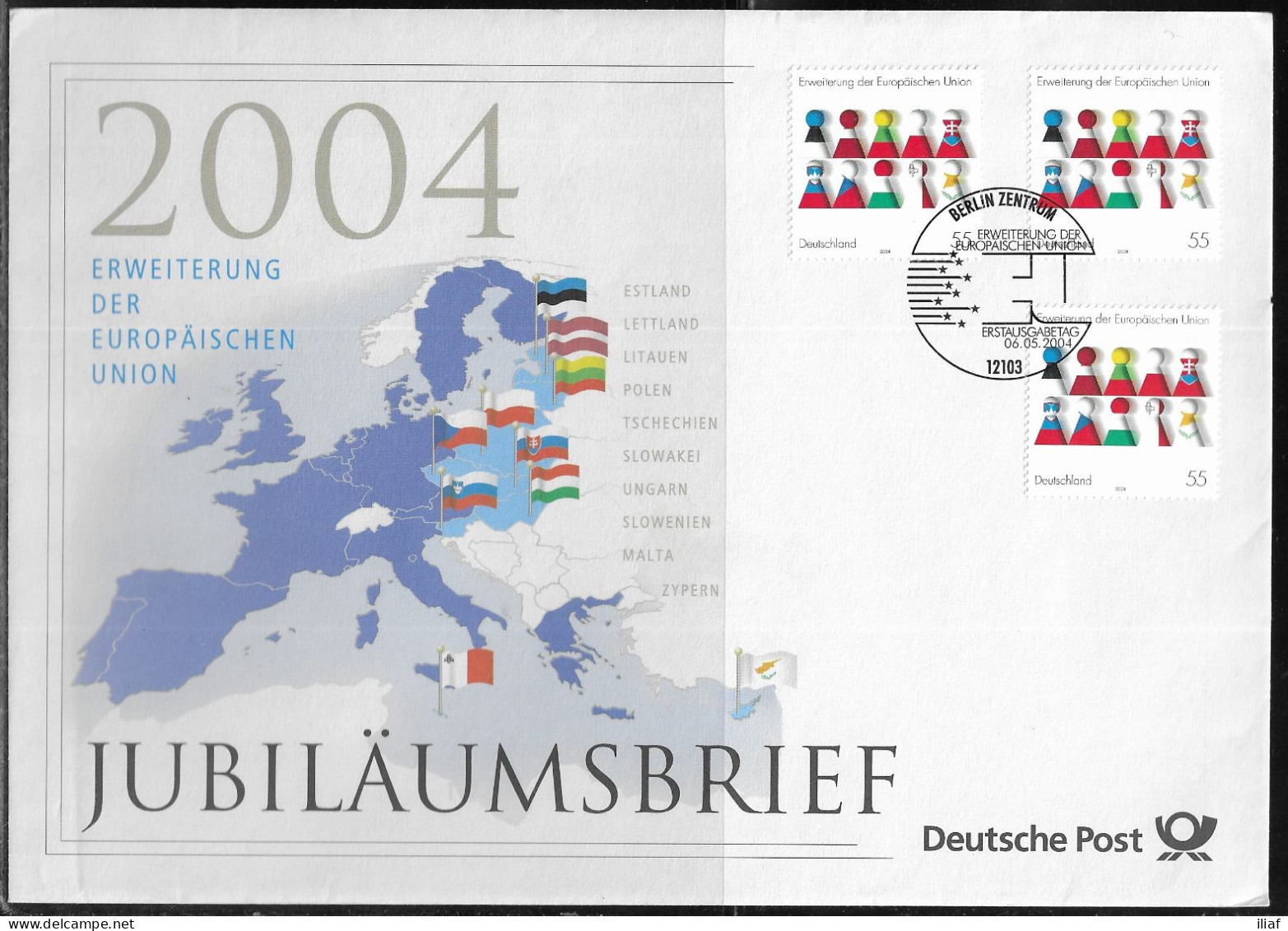 Germany. FDC Mi. 2400.   Enlargement Of European Union. FDC Cancellation On Big Cachet Envelope - 2001-2010