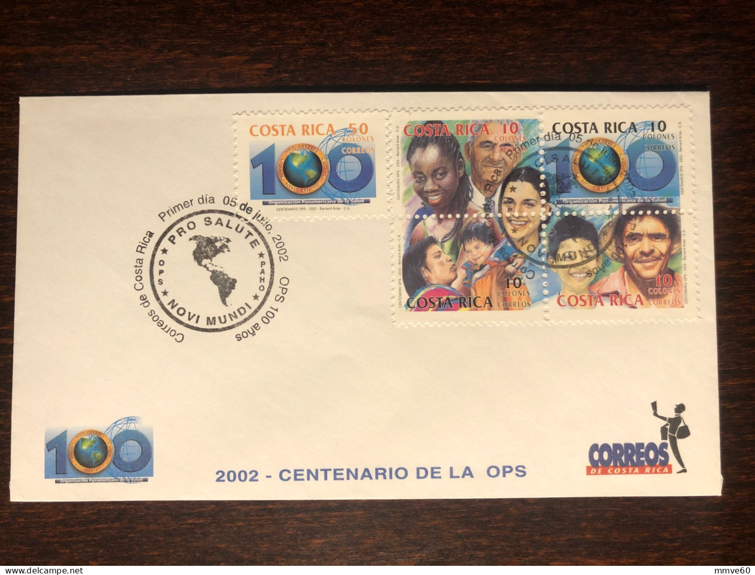 COSTA RICA  FDC COVER 2002 YEAR PAHO WHO HEALTH MEDICINE STAMPS - Costa Rica