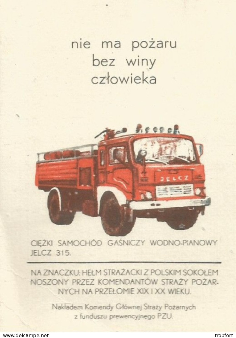 Carte ANCIENNE 1983 VARSOVIE  Theme Pompier Pologne Rue ORDENER Paris - Sapeurs-Pompiers