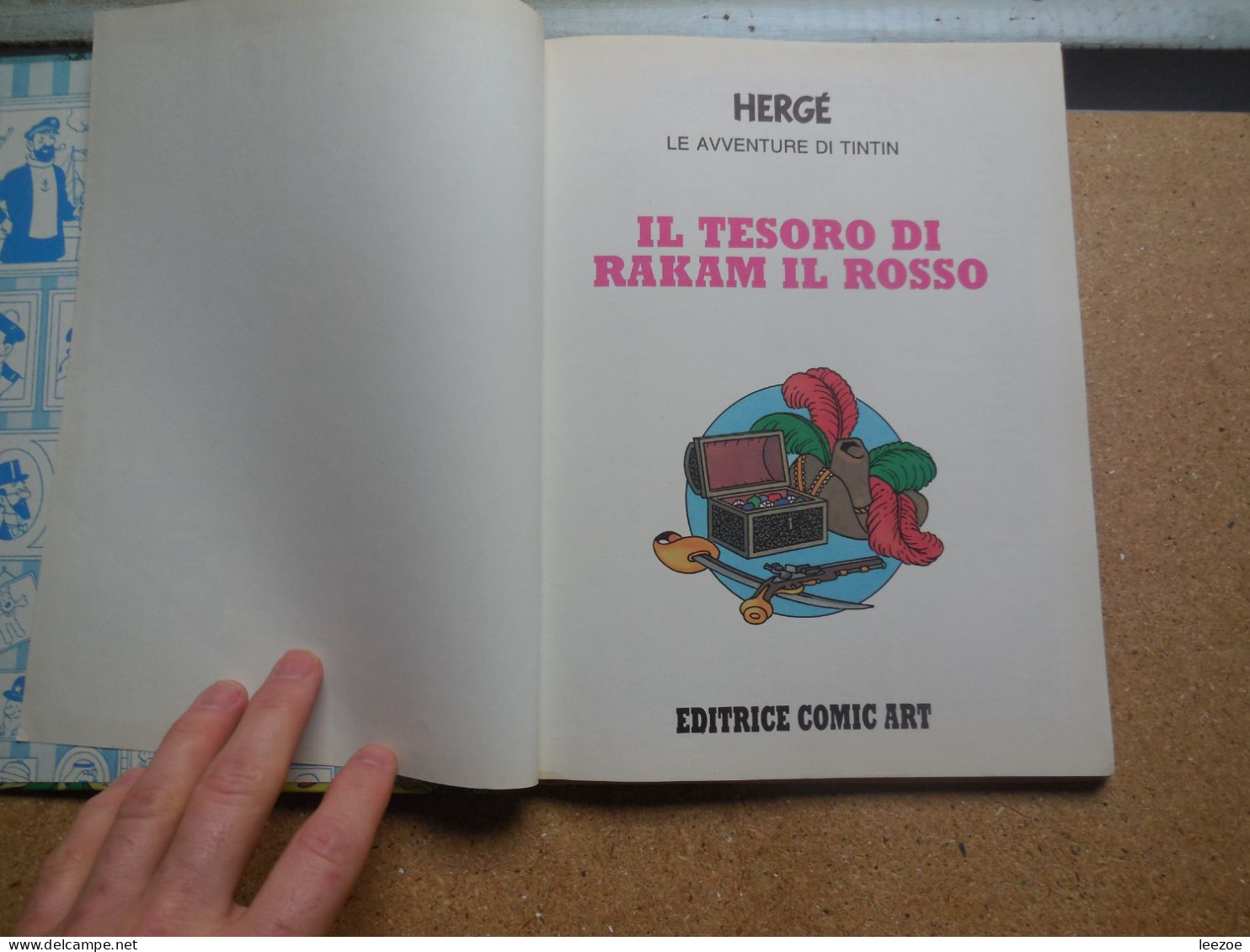 BD Tintin En Italien, Le Avventure Di Tintin IL TESORO DI RAKAM IL ROSSO, éditeur COMIC ART...RARE...........N5 - Tintin
