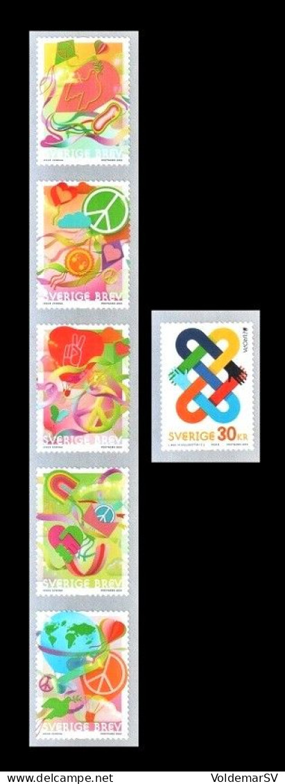 Sweden 2023 Mih. 3485/90 Together For Peace (incl. Europa. Peace - The Highest Value Of Humanity) MNH ** - Ungebraucht