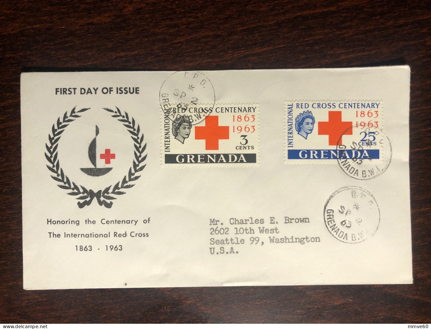 GRENADA FDC COVER 1963 YEAR RED CROSS HEALTH MEDICINE STAMPS - Grenade (...-1974)