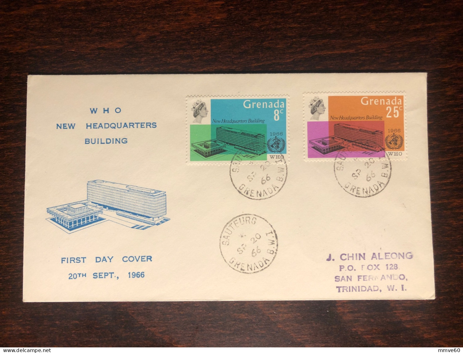 GRENADA FDC COVER 1966 YEAR WHO HEALTH MEDICINE STAMPS - Grenade (...-1974)