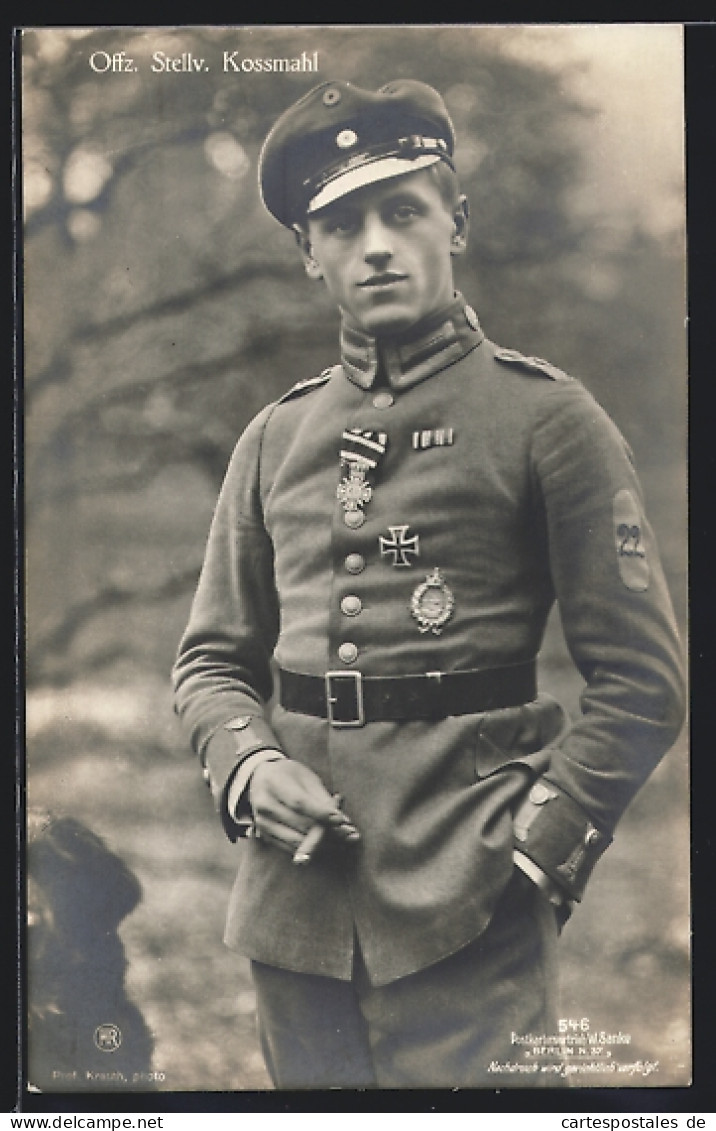 Foto-AK Sanke Nr. 546: Offz. Stellv. Kossmahl  - 1914-1918: 1. Weltkrieg