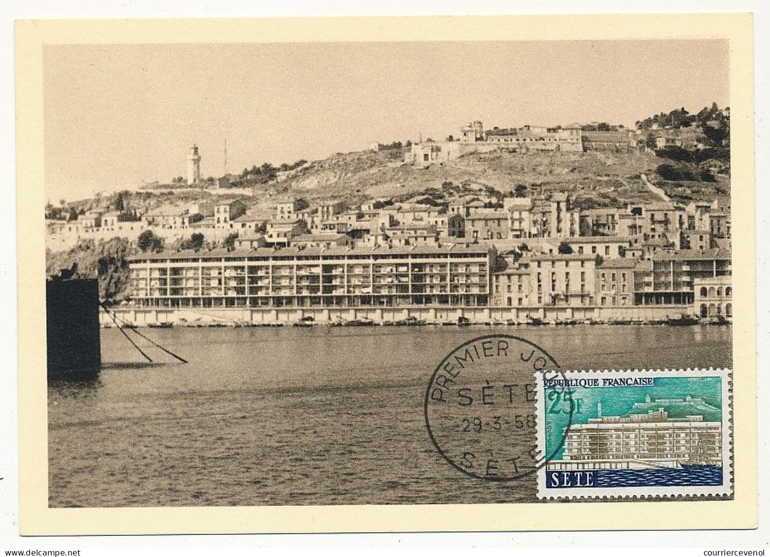 FRANCE => Carte Maximum => 25F Sète - 29/03/1958 - Sète (Maximaphiles Français) - 1950-1959