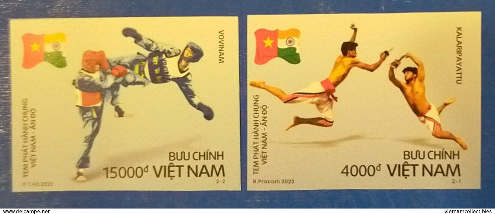 Viet Nam Vietnam MNH Imperf Stamps (with Top Color Margin) Join Issued With India 2023 : Art Martial (Ms1181) - Vietnam