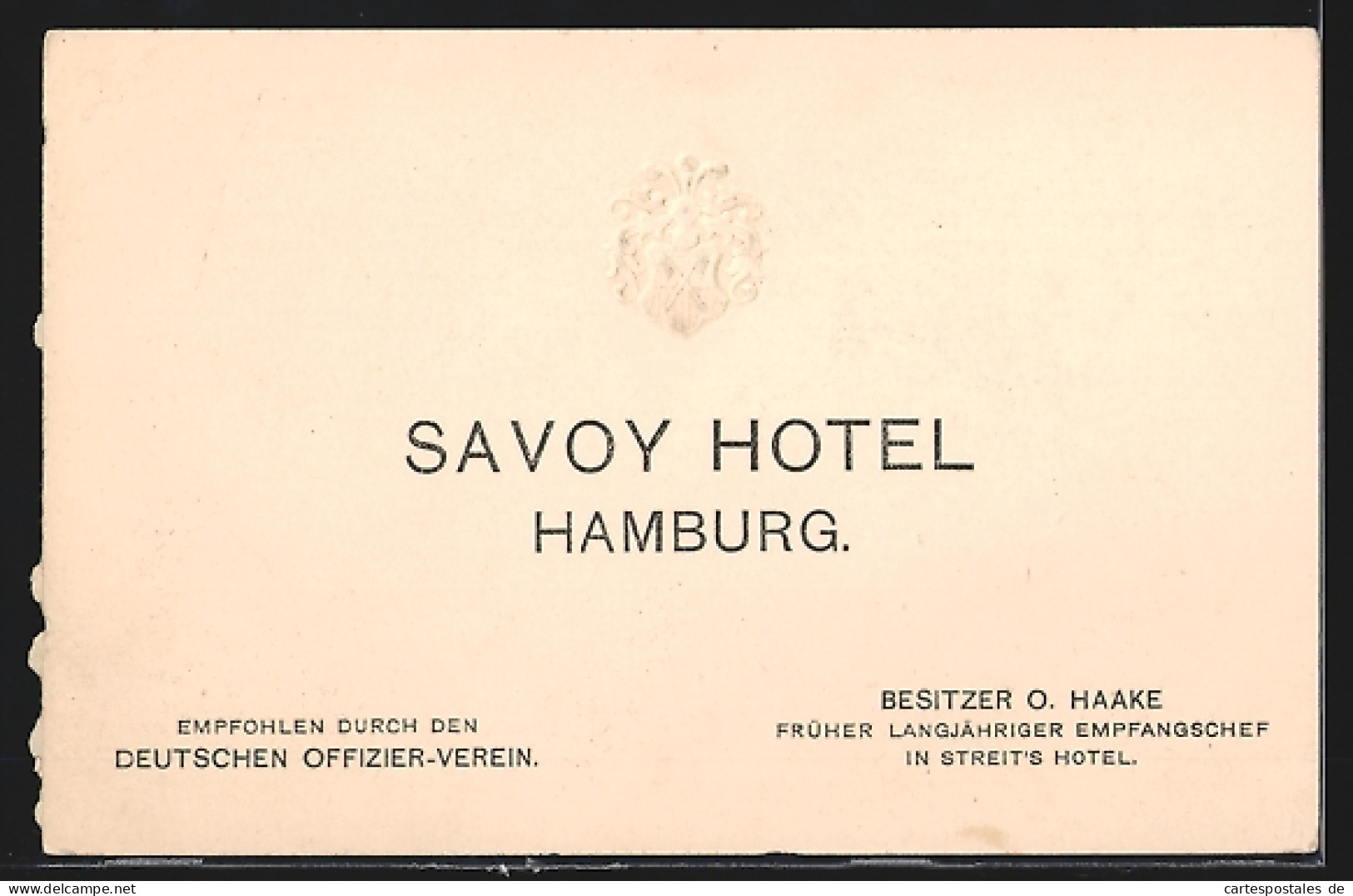 AK Hamburg, Am Savoy Hotel  - Mitte