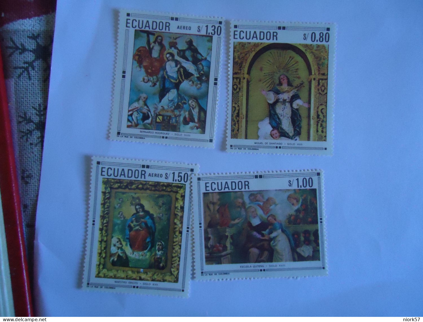 ECUADOR MLN  STAMPS   4   PAINTING  CHRISTIANITY - Ecuador