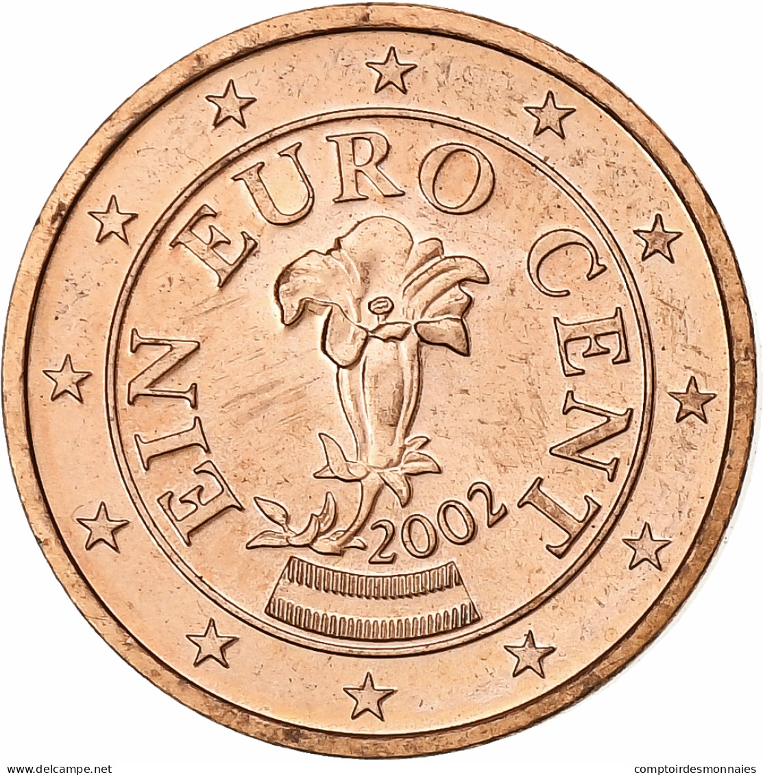 Autriche, Euro Cent, 2002, Vienna, SUP, Cuivre Plaqué Acier, KM:3082 - Autriche