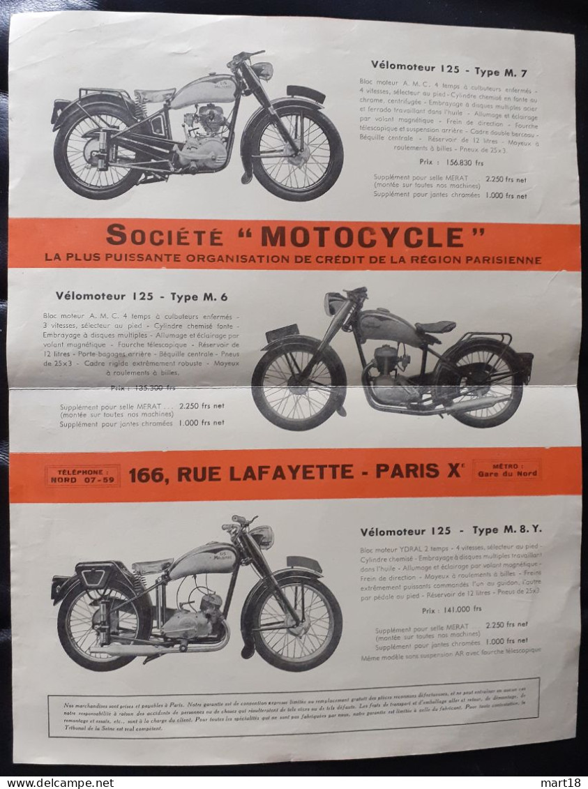 Publicité - 1951 - Moto MALTERRE - Années 1950 - - Motor Bikes