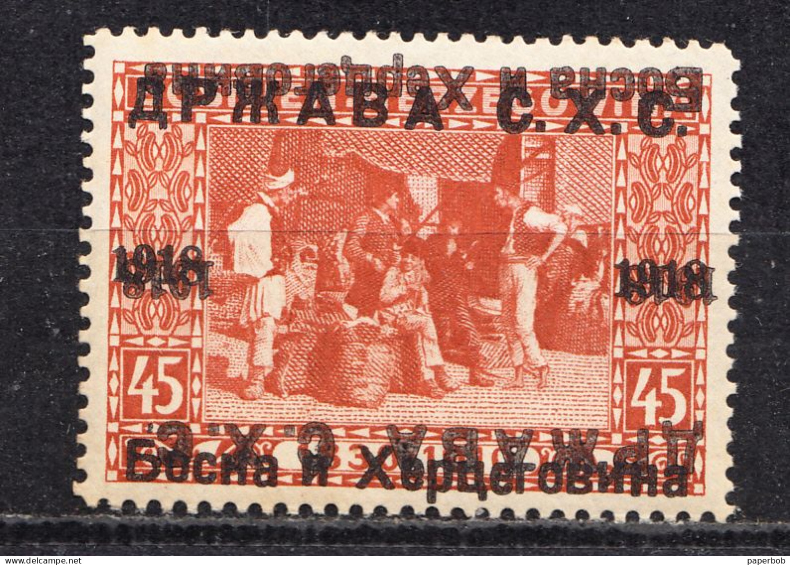 BOSNIA,DOUBLE INVERTED OVERPRINT,TETE-BESCHE ,ERROR!!! - Geschnittene, Druckproben Und Abarten