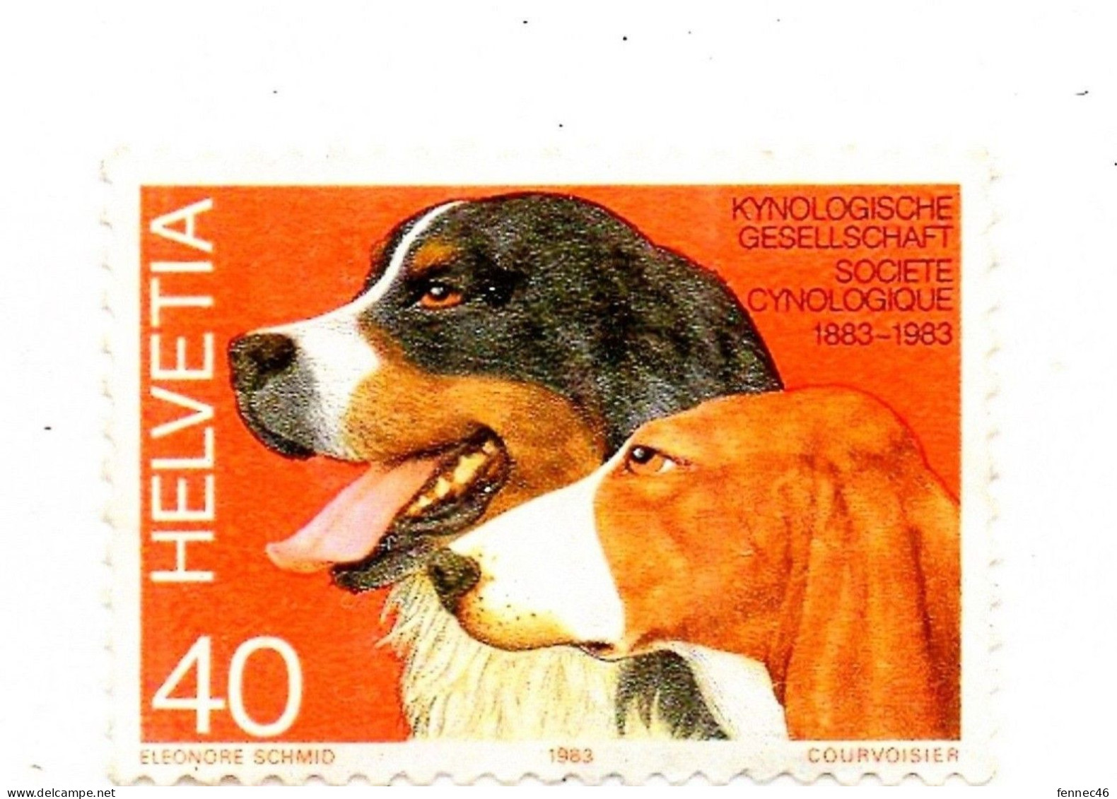 * Suisse Helvetia 1983 N° 1186 ** Société Cynologique, Chiens - Ongebruikt