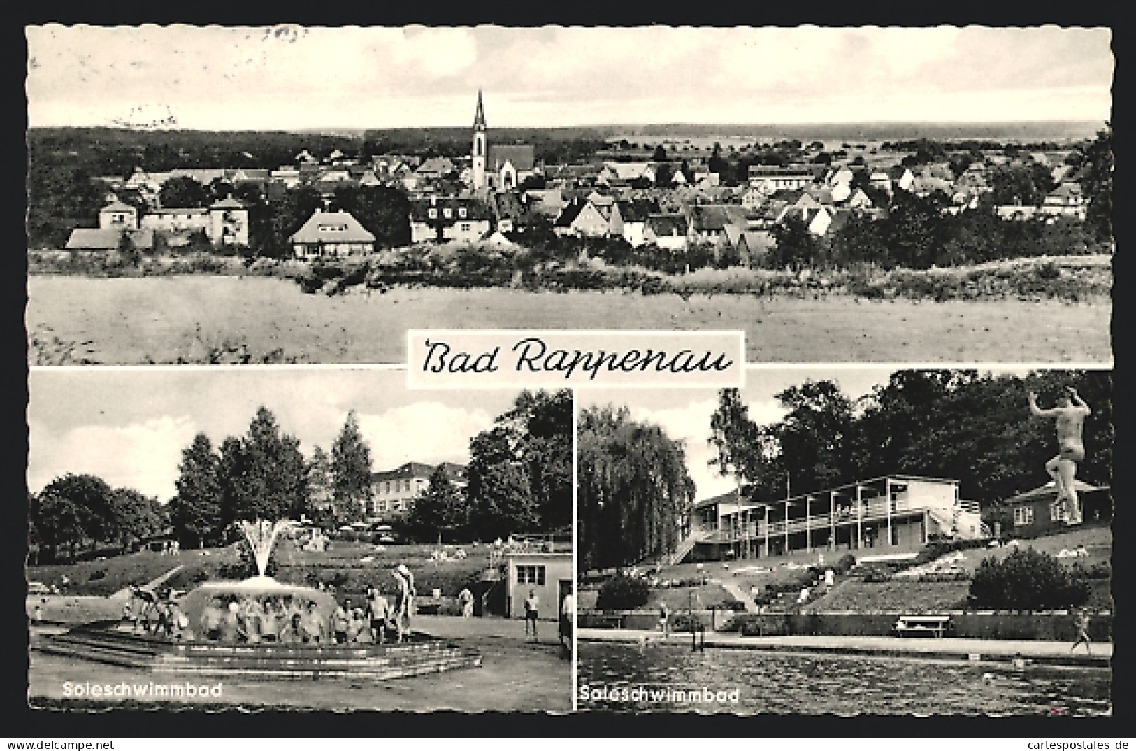 AK Bad Rappenau, Ortsansicht Mit Soleschwimmbad  - Bad Rappenau