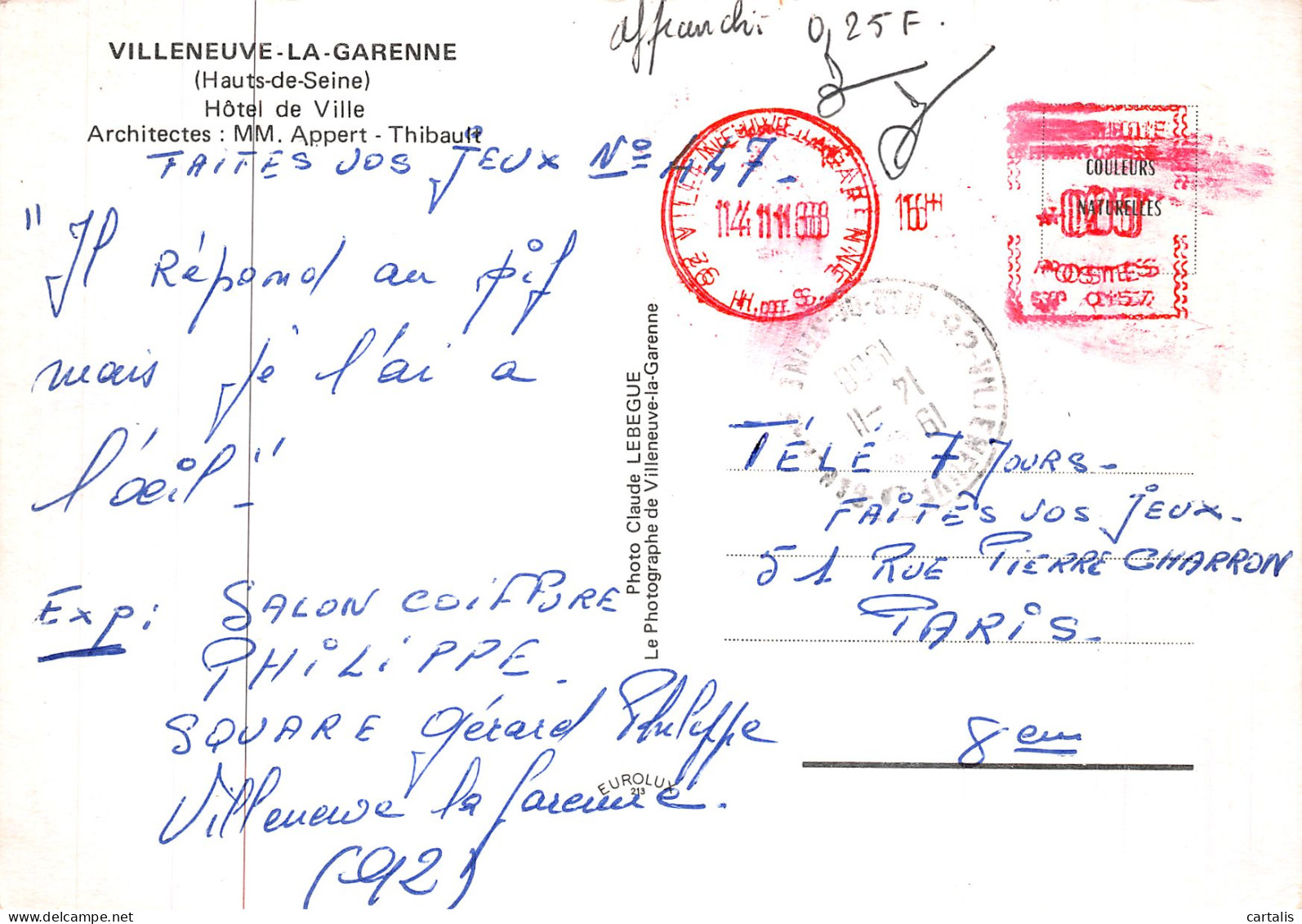 92-VILLENEUVE LA GARENNE-N°C-4340-D/0021 - Villeneuve La Garenne