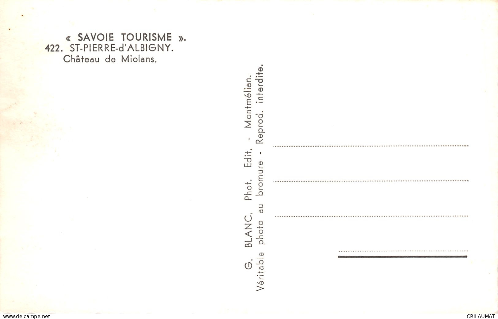 73-SAINT PIERRE D ALBIGNY-N°T2916-E/0375 - Saint Pierre D'Albigny