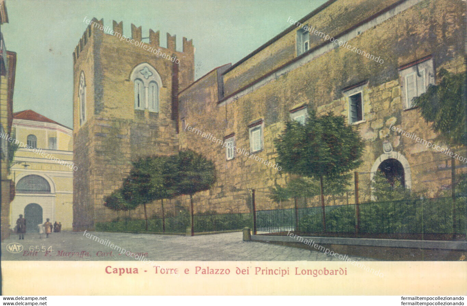 Ab341 Cartolina Capua Torre E Palazzo Dei Principi Longobardi Prov Di Caserta - Caserta